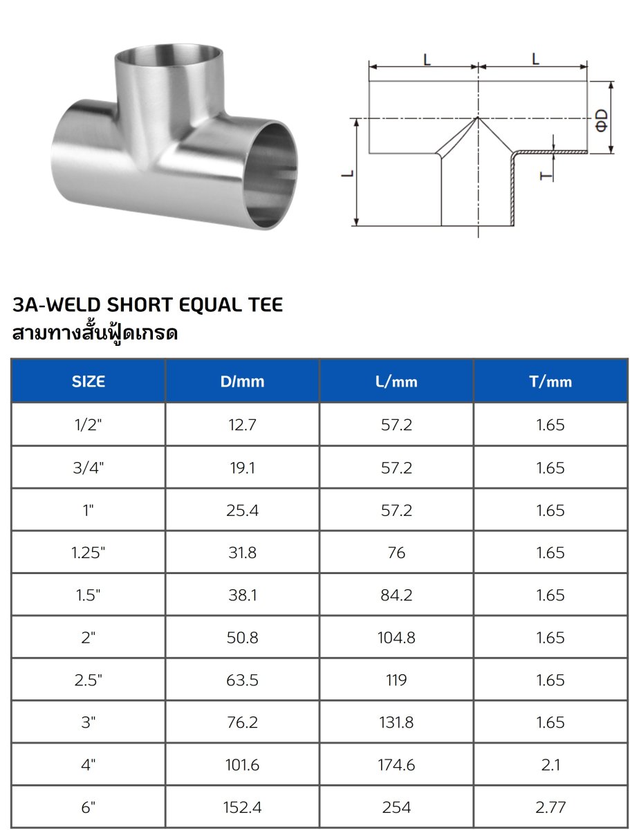 สามทางด้านเท่าแบบสั้นฟู้ดเกรด ,WELD SHORT EQUAL TEE.jpg